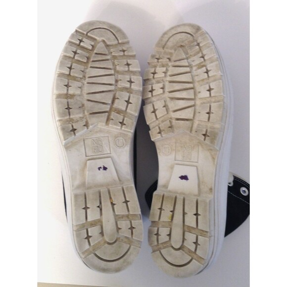 NOBO Y2K Platform Sneakers Wn 11 Black High Top Chunky Lug Sole Grunge Shoes - Picture 11 of 12